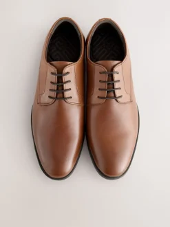 Next Marron fauve - Coupe classique - Derbys en cuir classiques Online