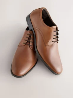 Next Marron fauve - Coupe classique - Derbys en cuir classiques Online