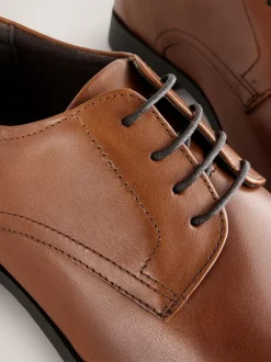 Next Marron fauve - Coupe classique - Derbys en cuir classiques Online