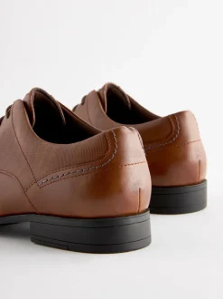 Next Marron fauve - Coupe large - Chaussures Derby à lacets Discount