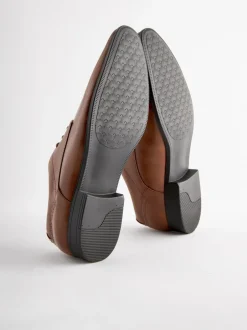 Next Marron fauve - Coupe large - Chaussures Derby à lacets Discount