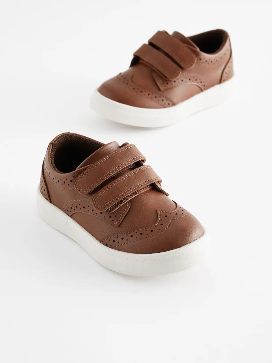 Next Marron fauve - Fermeture par contact Brogue Chaussures Best