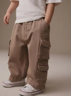 Next Marron fauve - Jean pantalon cargo 100% coton (3mois-7ans) Online