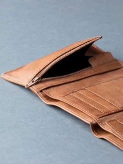 Lakeland Leather Marron fauve - Lakeland portefeuille Bowston en cuir à trois plis Discount