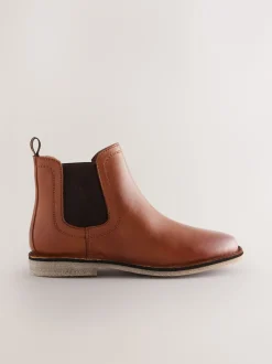 Next Marron fauve - Leather Chelsea Boots Discount