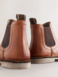 Next Marron fauve - Leather Chelsea Boots Discount