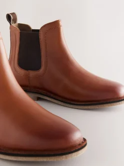 Next Marron fauve - Leather Chelsea Boots Best