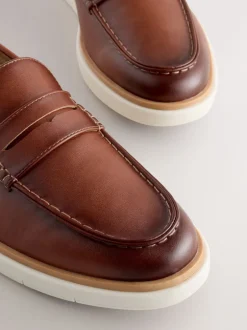 Next Marron fauve - Mocassins Compensées Discount