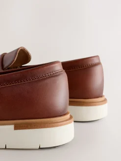 Next Marron fauve - Mocassins Compensées Discount