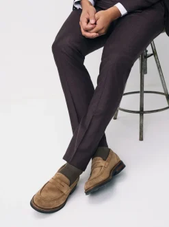 Next Marron fauve - Mocassins en daim Hot