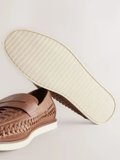 Next Marron fauve - Mocassins tissés Best