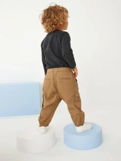 Next Marron fauve - Pantalon cargo (3mths-7yrs) New