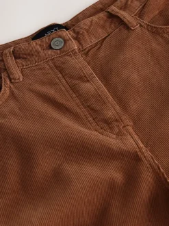 Next Marron fauve - Pantalon large en velours côtelé Clearance
