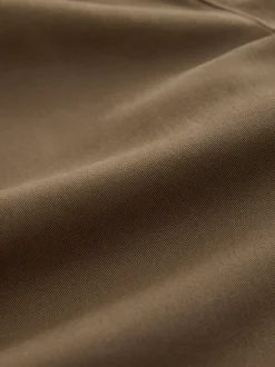 Next Marron fauve - Pantalons chinos extensibles plissés simples Clearance