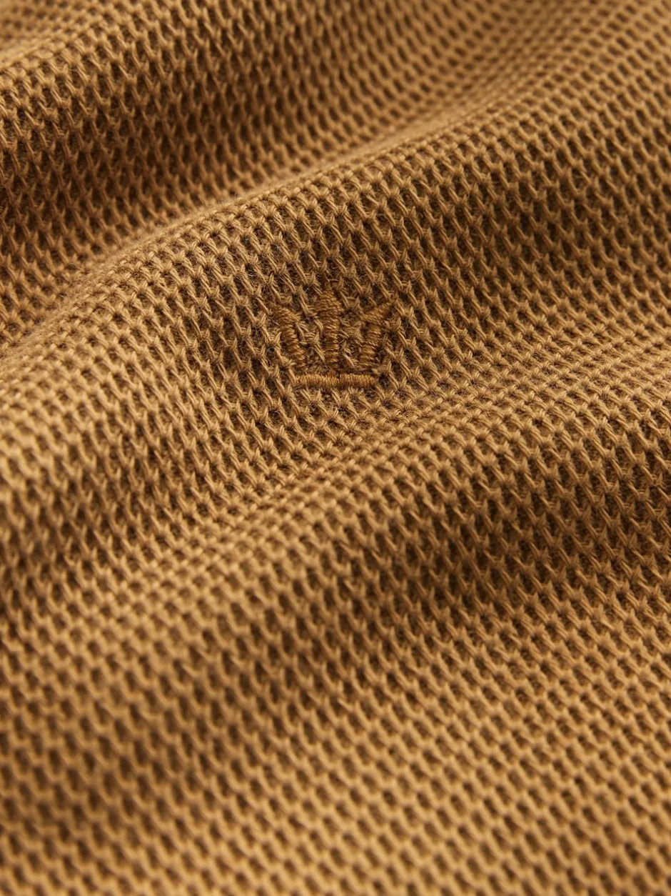 Next - Polo coupe classique à manches courtes et liserés Marron fauve Hot