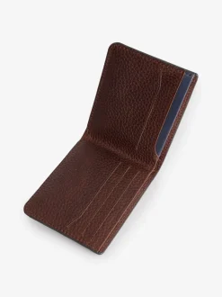 Next Marron fauve - Portefeuille en cuir grainé Online