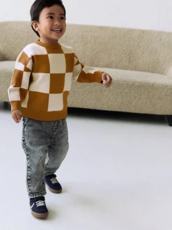 Next - Pull col rond en maille (3mois-7ans) Marron fauve