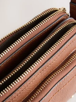 Next Marron fauve - Sac à bandoulière à double fermeture éclair Hot