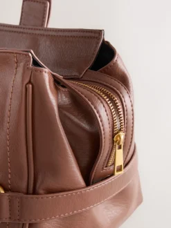 Next Marron fauve - Sac à main à boucle Charm Hot