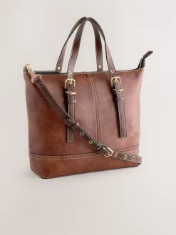 Next Marron fauve - Sac à main avec boucle Discount