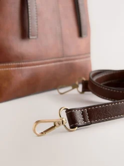 Next Marron fauve - Sac à main avec boucle Discount