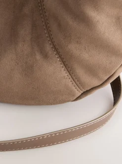 Next Marron fauve - Sac bandoulière en Faux daim Online