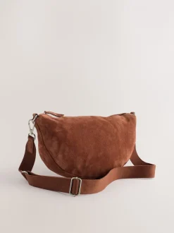 Next - Sac cross-body en cuir Sling Marron fauve Outlet