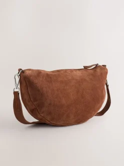 Next - Sac cross-body en cuir Sling Marron fauve Outlet