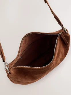 Next - Sac cross-body en cuir Sling Marron fauve Outlet