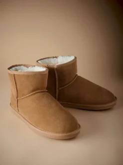 Next Marron fauve - Signature Bottes en daim avec doublure en fausse fourrure Best