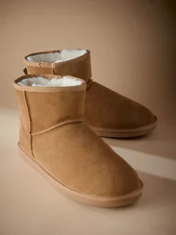 Next Marron fauve - Signature Bottes en daim avec doublure en fausse fourrure Best