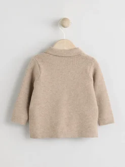 Next Marron fauve - Veste-chemise zippée en maille sur le devant (0mois à2ans) Sale