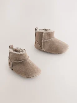 Next Marron mink - Bottes Pull-On Bébé en daim (0-24mths) Clearance