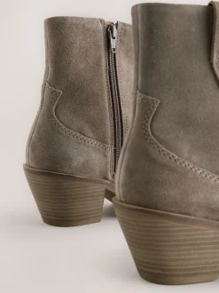 Next Marron mink - Bottines cowboy à talons carrés Best