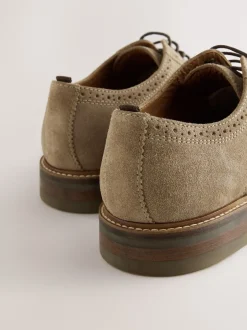 Next Marron mink - Chaussures richelieu en daim Best