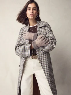 Next Marron mink - Gants N. Premium en cuir et peau de mouton Hot