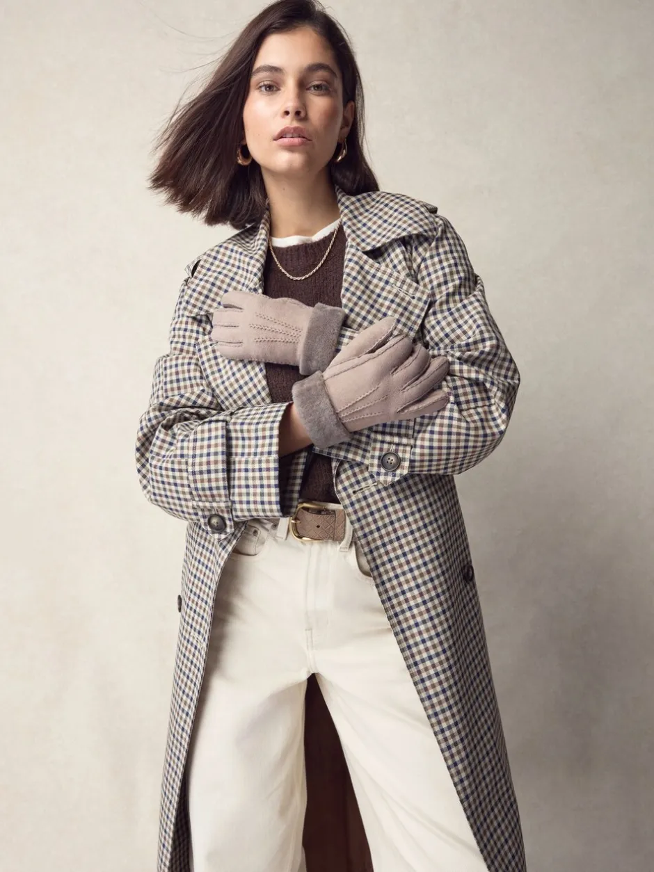 Next Marron mink - Gants N. Premium en cuir et peau de mouton Hot