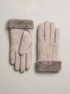 Next Marron mink - Gants N. Premium en cuir et peau de mouton Hot