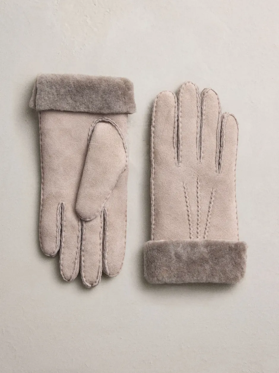 Next Marron mink - Gants N. Premium en cuir et peau de mouton Hot
