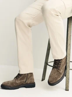 Next Marron mink - Grandes Bottes zippées en cuir Outlet