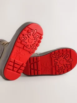 Next - Bottines en caoutchouc avec doublure chaude Marron motif renne Outlet