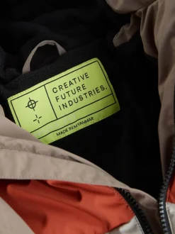 Next - Manteau rembourré doublé en micropolaire Résistant à la douche (3-17ans) Marron rouille color block Outlet