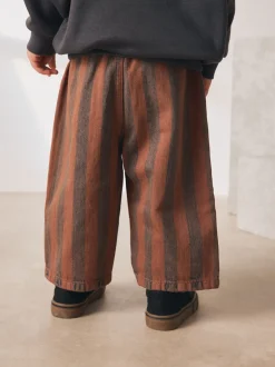 Next Marron rouille rayé - Pantalon large à enfiler (3mois-7ans) Sale