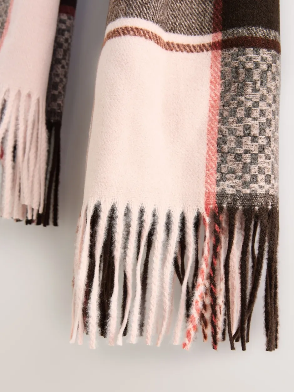 Next Marron Texture Carreaux - Écharpe épaisse Online