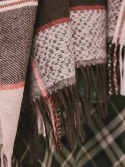 Next Marron Texture Carreaux - Écharpe épaisse Online