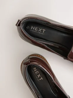 Next Marron verni - Mocassins Forever Comfort® à enfiler propres à semelle épaisse Best