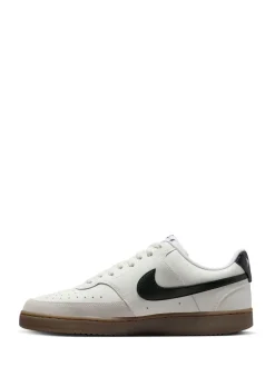 Nike - Baskets basses Court Vision Marron/blanc Discount
