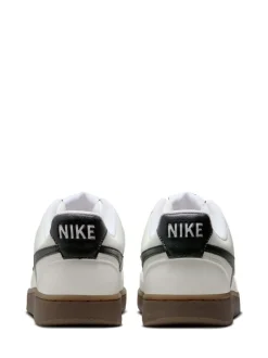 Nike - Baskets basses Court Vision Marron/blanc Discount