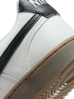 Nike - Baskets basses Court Vision Marron/blanc Discount