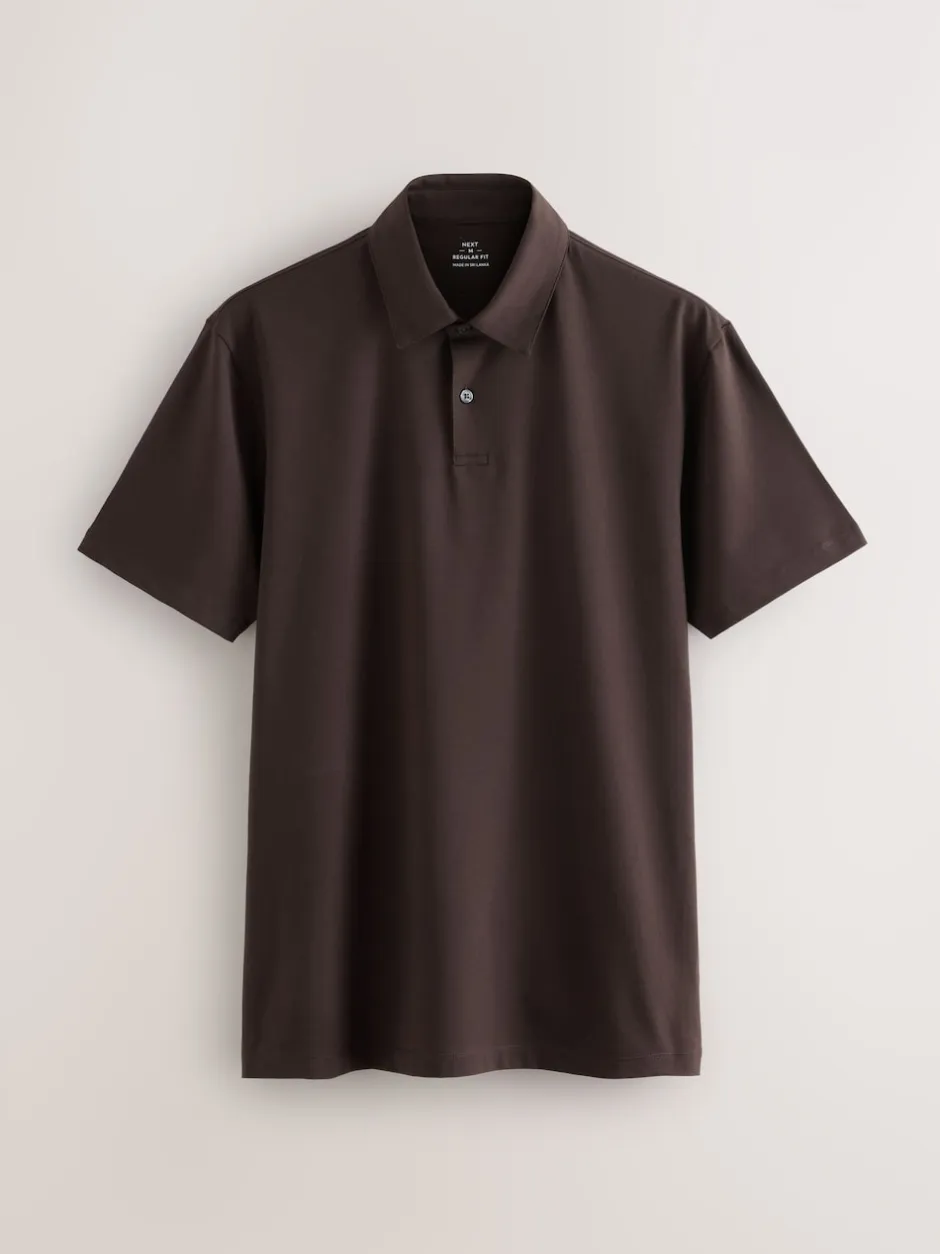 Next - Polo en jersey Manches courtes 3 Pack Marron/bleu/neutre Best